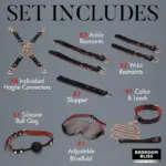 Lover's 9pc Deluxe Bondage Set - Image 3