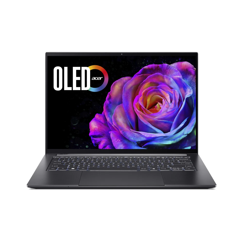 nesiojamas-kompiuteris-acer-swift-x-14-ai-7b33ad2c81.webp Laptop „Acer Swift X 14“ dirbtinio intelekto OLED (SFX14-61G-R6Q6) „Copilot+“ 14,5 colio WQ2.8K lietimui jautrus kompiuteris, OLED, 120 Hz, „Ryzen AI 9-365“ (50 TOPS), 32 GB RAM, 1 TB + 1 TB SSD, „GeForce RTX5070“ - Image 1